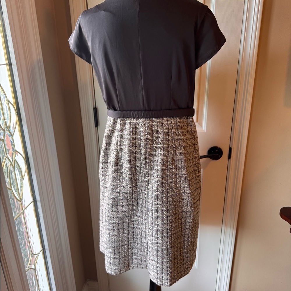 Merona Elegant Brown and Cream Tweed Women's dress Size 12 - Picture 4 of 10